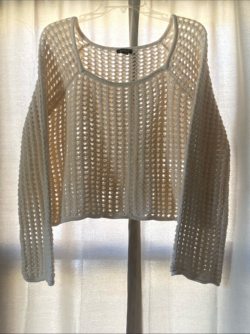 Women's wild Fable Large Cream Open-Knit Sweater - Lightweight Long Sleeve